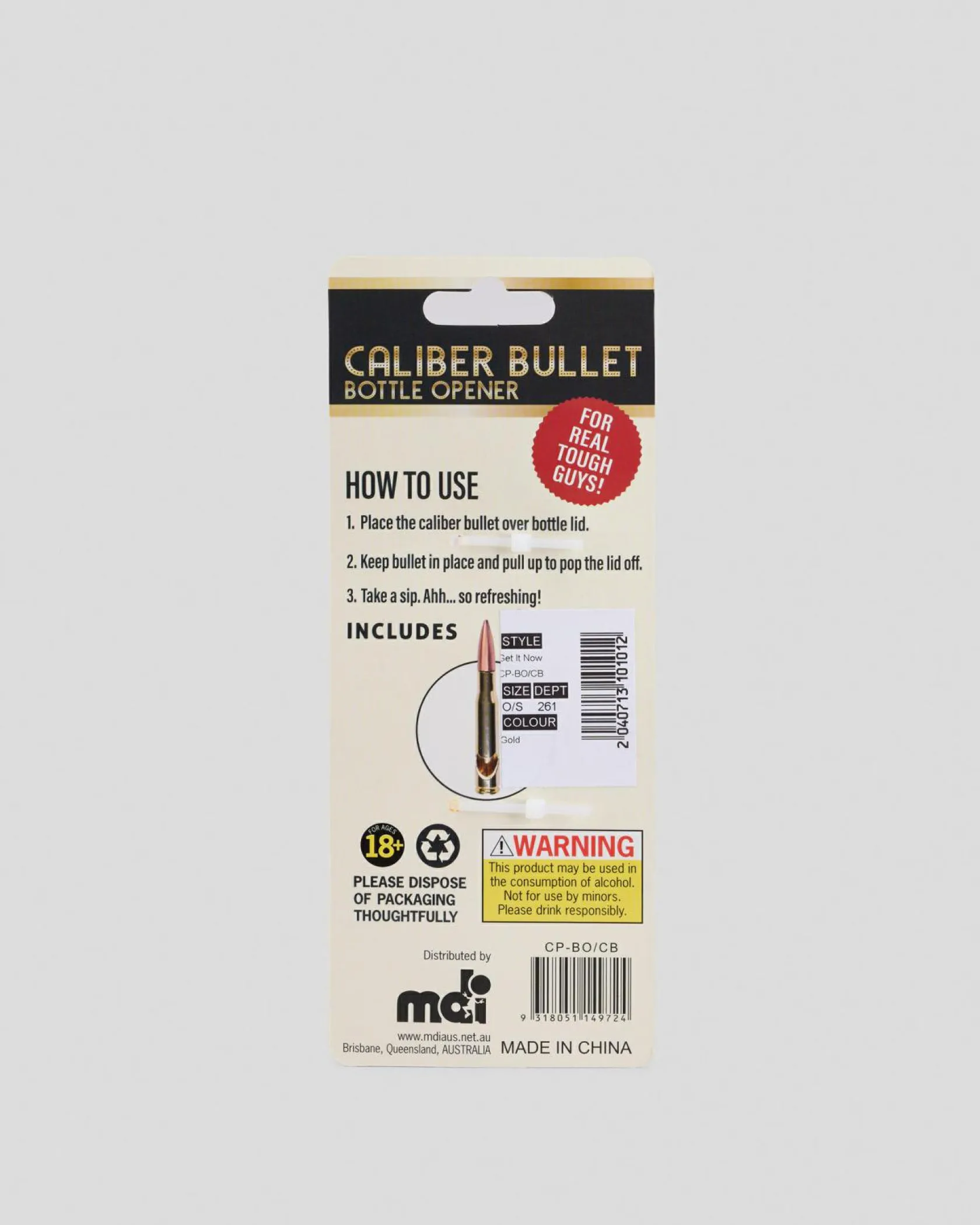 Get It Now 50 Caliber Bullet Bottle Opener Gold Best