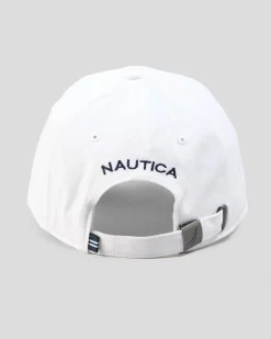 NAUTICA 6 Panel Buckle Cap True White New