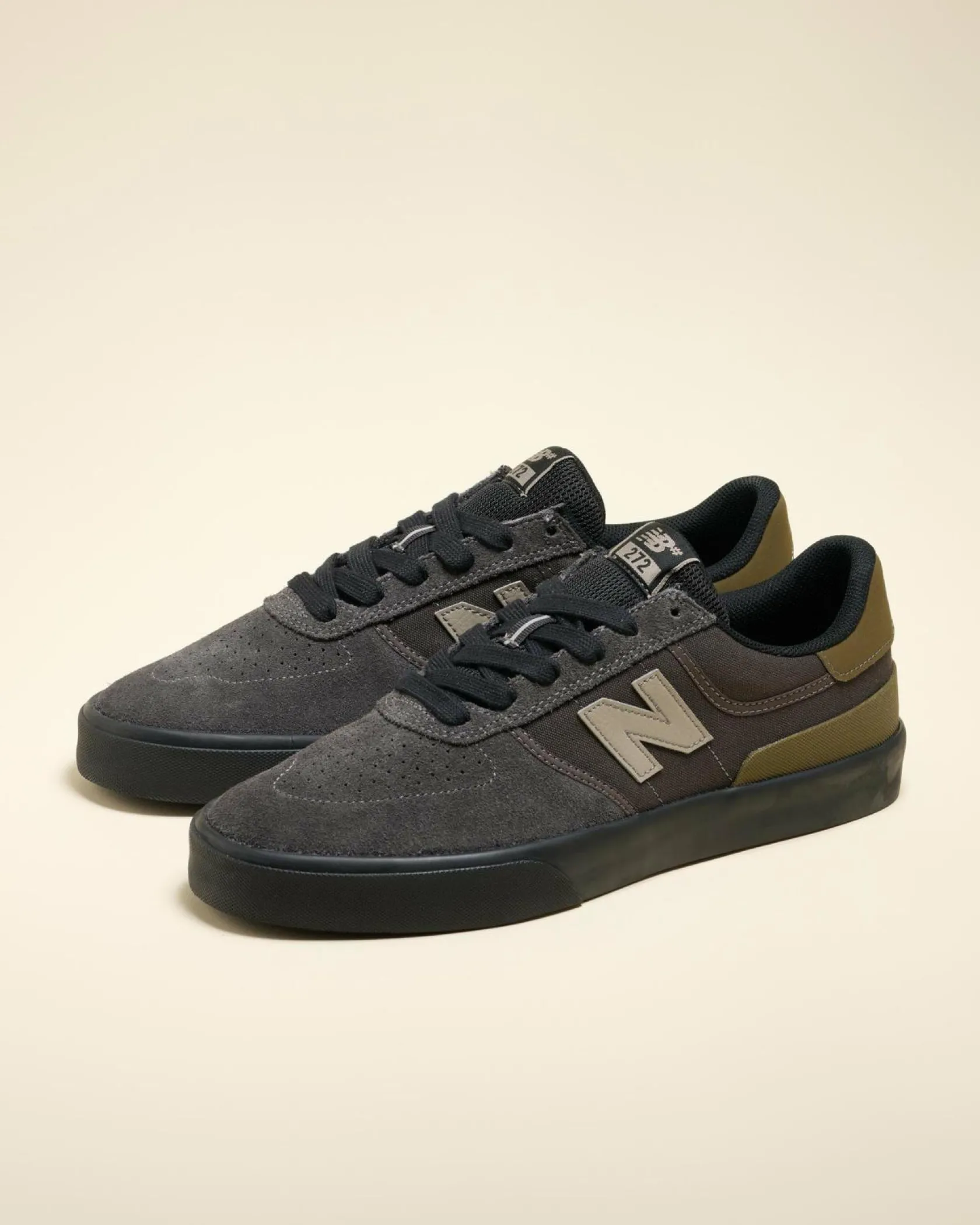 New Balance 272 Shoes Dark Grey/olive Suede Discount