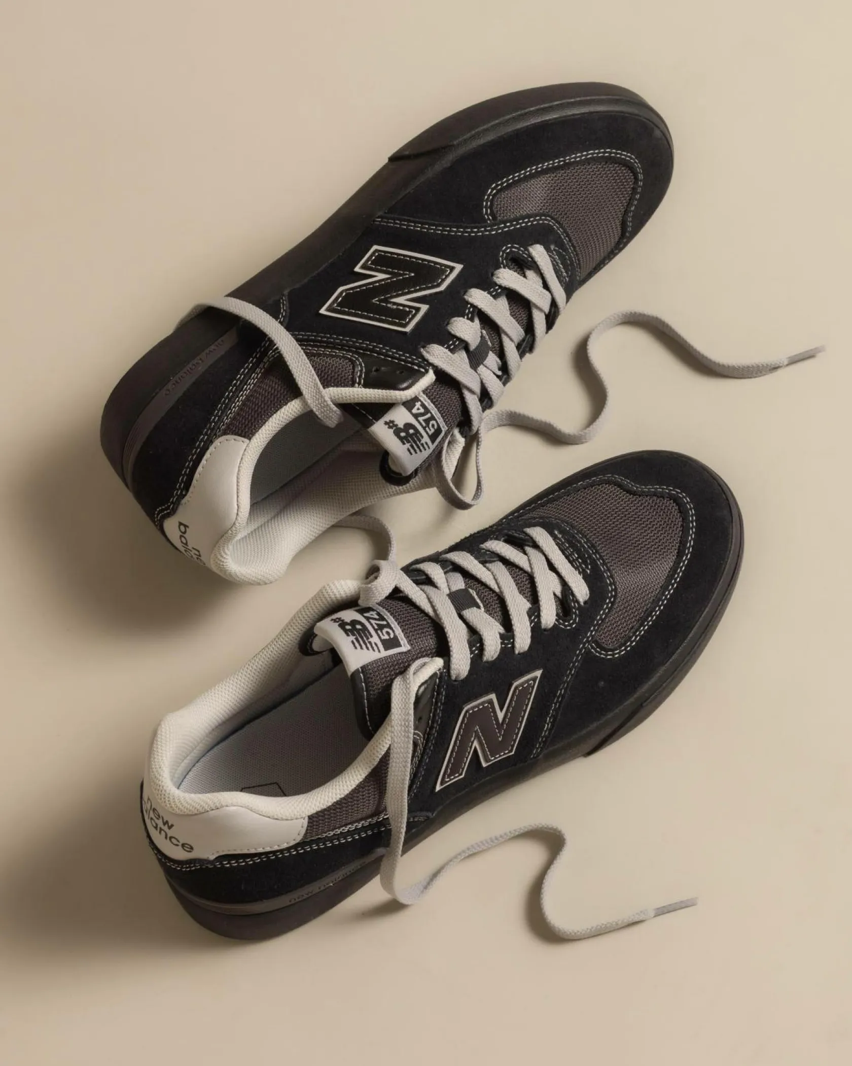 New Balance 574 Shoes Black/grey Clearance