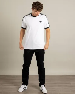 adidas 3 Stripes T-Shirt White Best