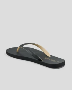 Rip Curl 2 Tone Bloom Open Toe Black/tan Hot