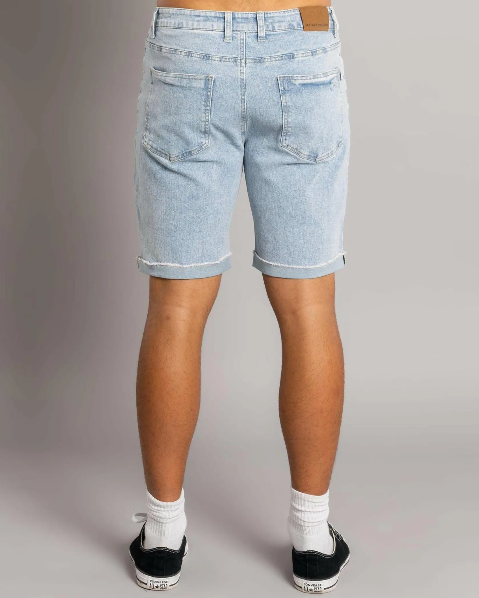 Skylark Abseil Denim Shorts Lt Blue Sale