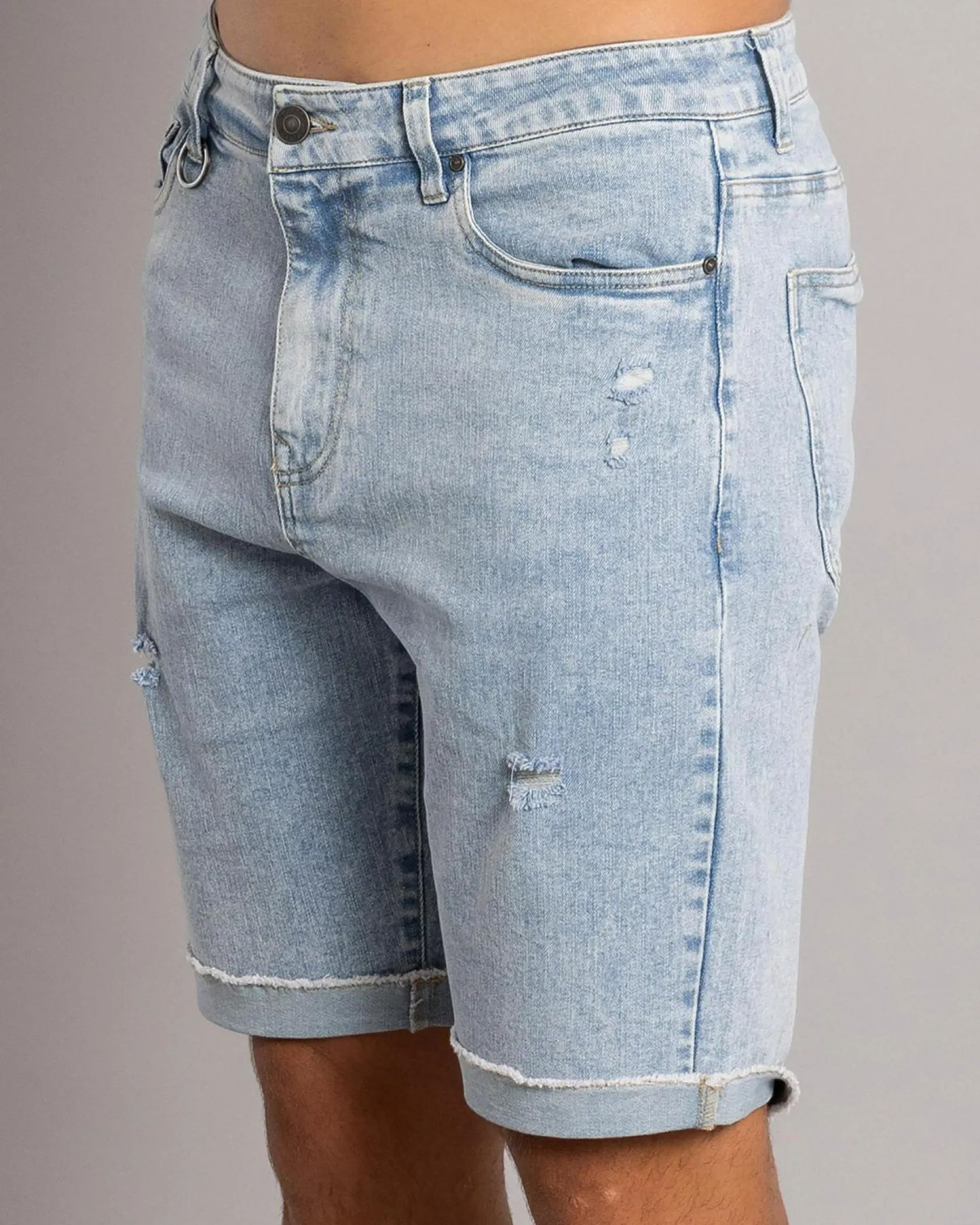 Skylark Abseil Denim Shorts Lt Blue Sale