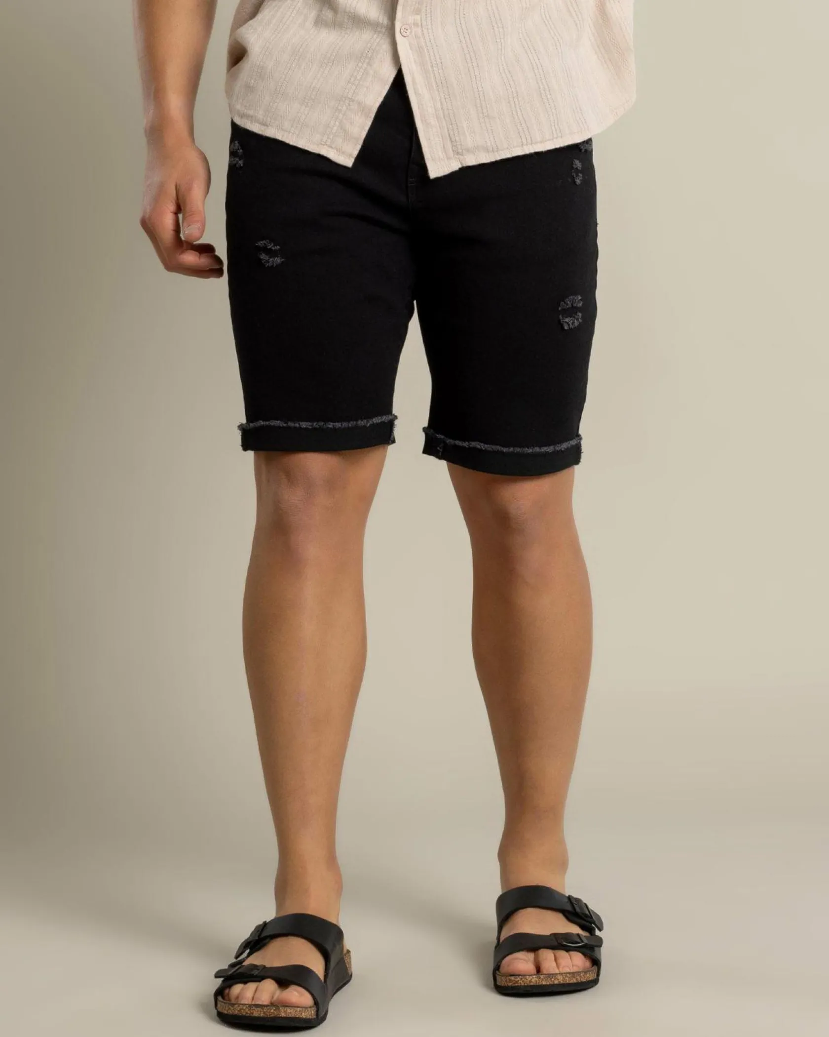 Skylark Abseil Denim Shorts Washed Black