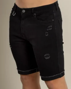 Skylark Abseil Denim Shorts Washed Black