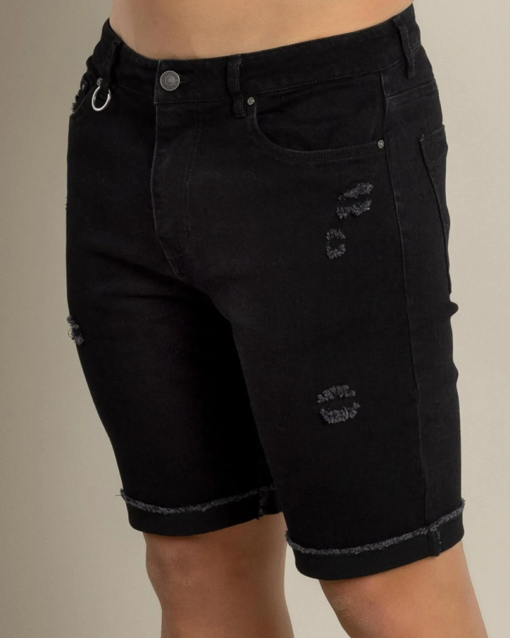 Skylark Abseil Denim Shorts Washed Black