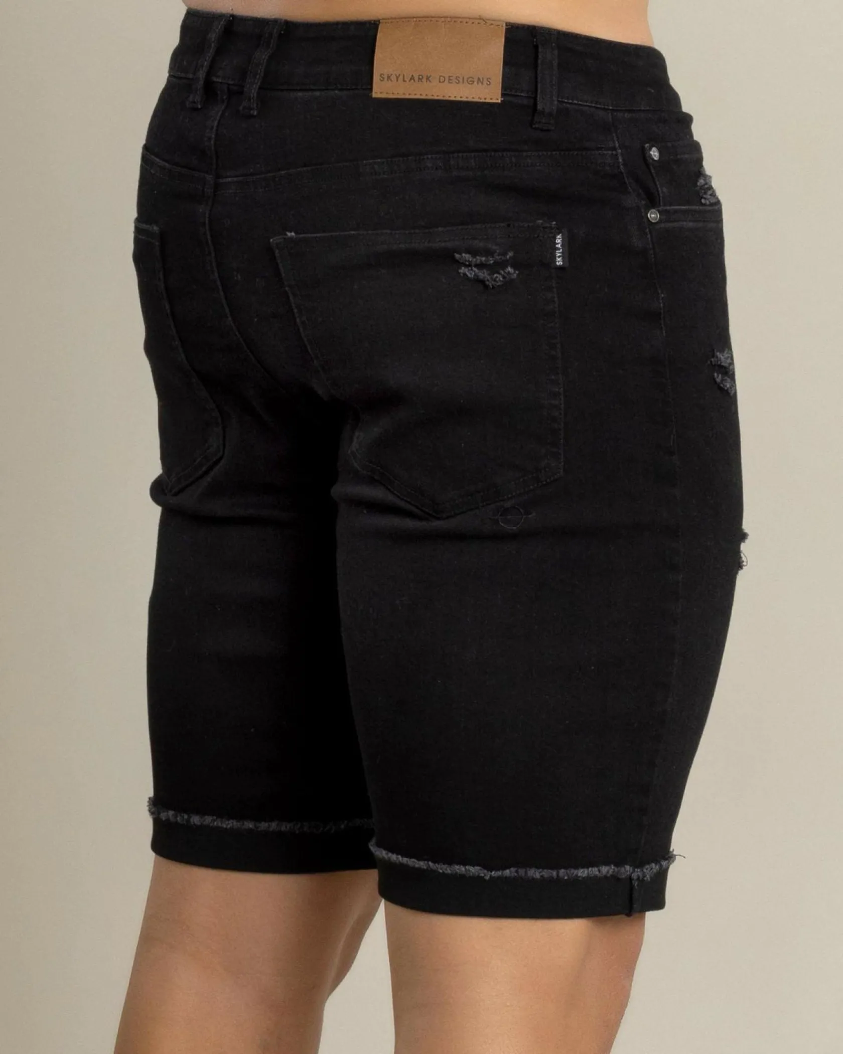 Skylark Abseil Denim Shorts Washed Black