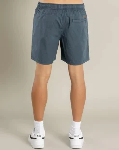 Lucid Active Elastic Waist Shorts Slate Blue Discount