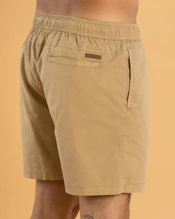 Lucid Active Elastic Waist Shorts Stone Outlet