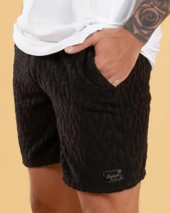 Skylark Advance Elastic Waist Shorts Overdye Black New