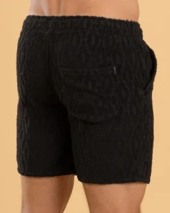Skylark Advance Elastic Waist Shorts Overdye Black New