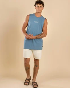 Lucid Aglow Muscle Tank Blue Acid New