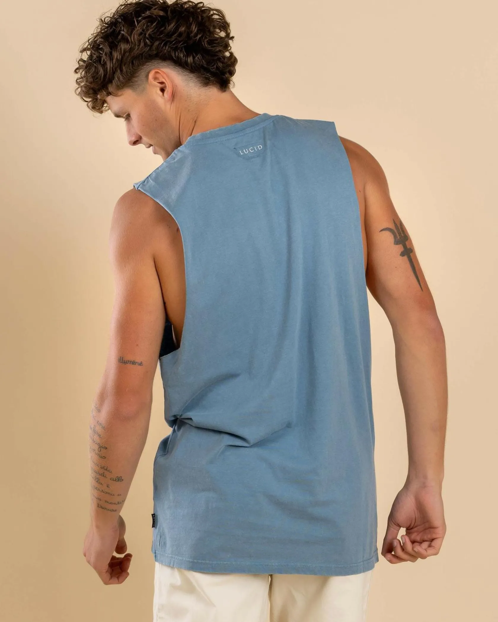 Lucid Aglow Muscle Tank Blue Acid New