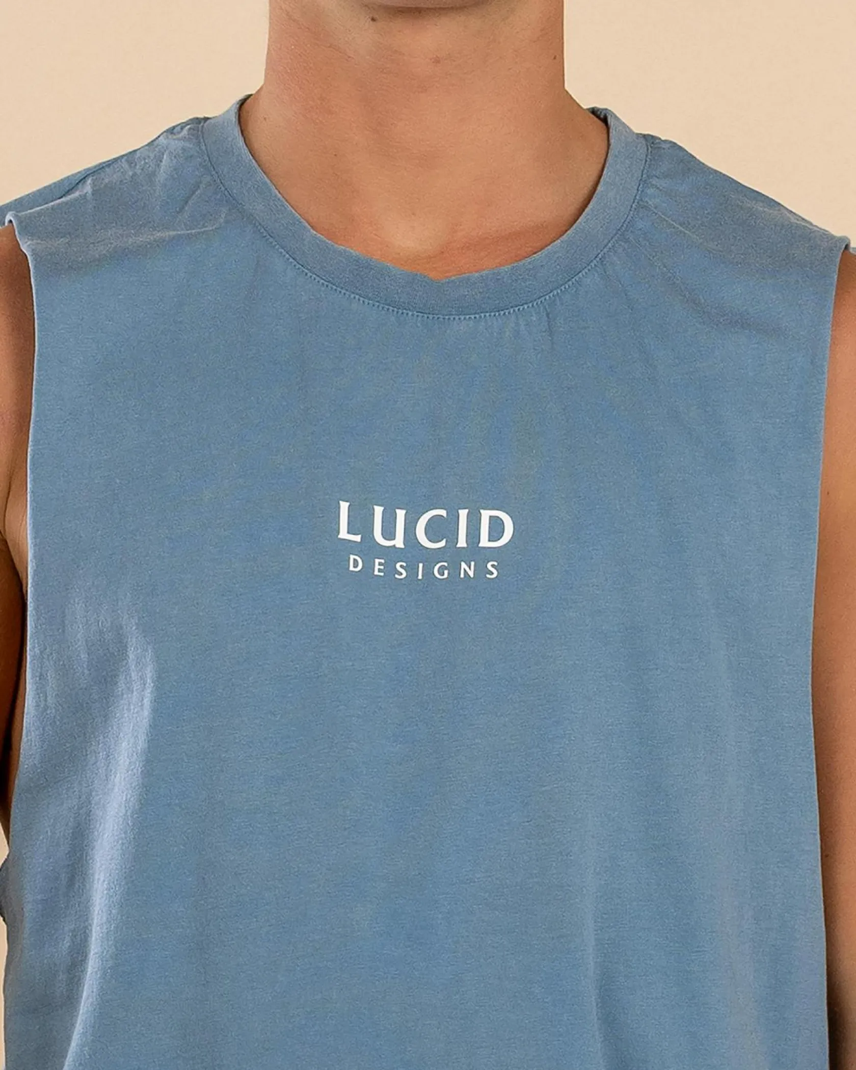 Lucid Aglow Muscle Tank Blue Acid New