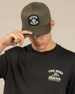 The Mad Hueys Ahoy Fkrs Storm Snapback Cap Olive Clearance