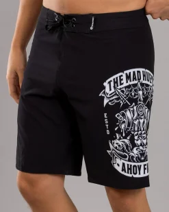 The Mad Hueys Ahoy Fkrs Strom Board Shorts Black Best