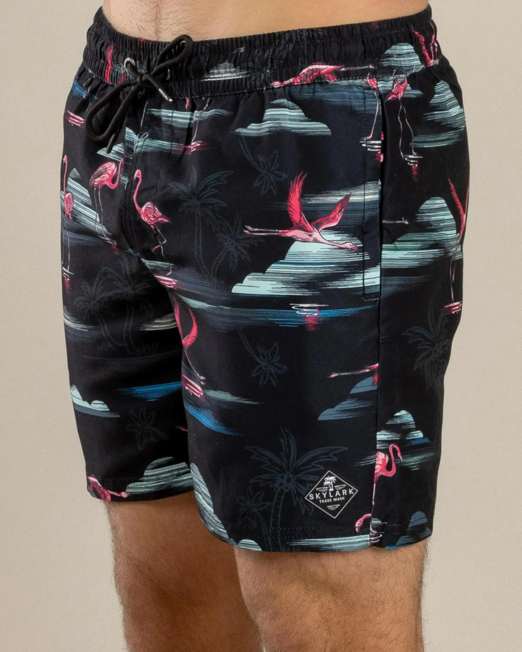 Skylark Alcove Elastic Waist Board Shorts Black Outlet