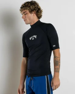 Billabong All Day Arch Short Sleeve Rash Vest Black Online