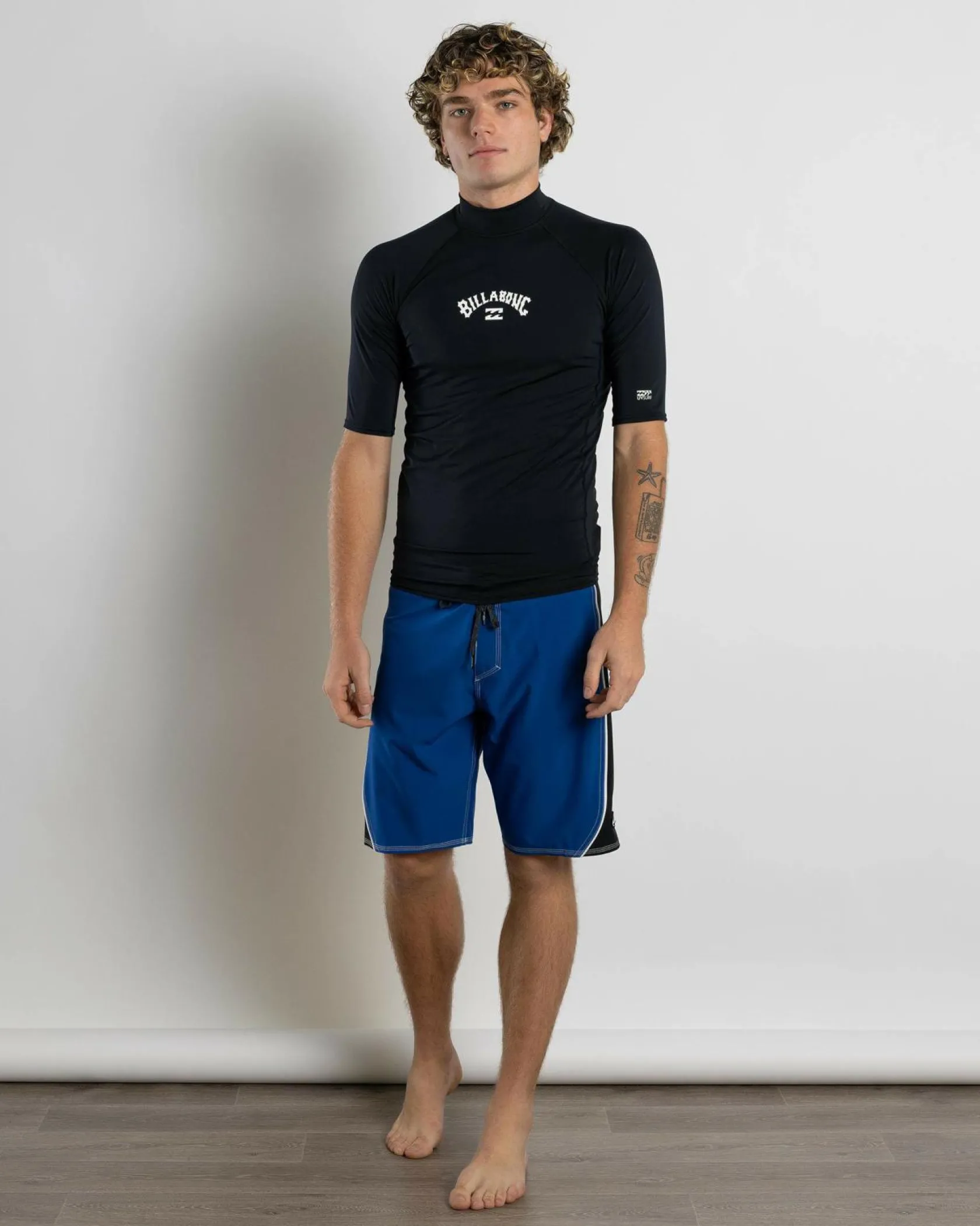 Billabong All Day Arch Short Sleeve Rash Vest Black Online