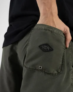 Billabong All Day Overdye Layback Board Shorts Dark Military New