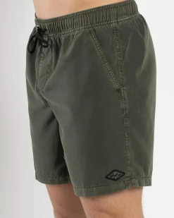 Billabong All Day Overdye Layback Board Shorts Dark Military New