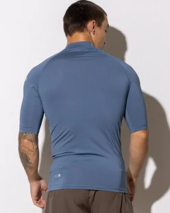 Quiksilver All Time Short Sleeve Rash Vest China Blue Best
