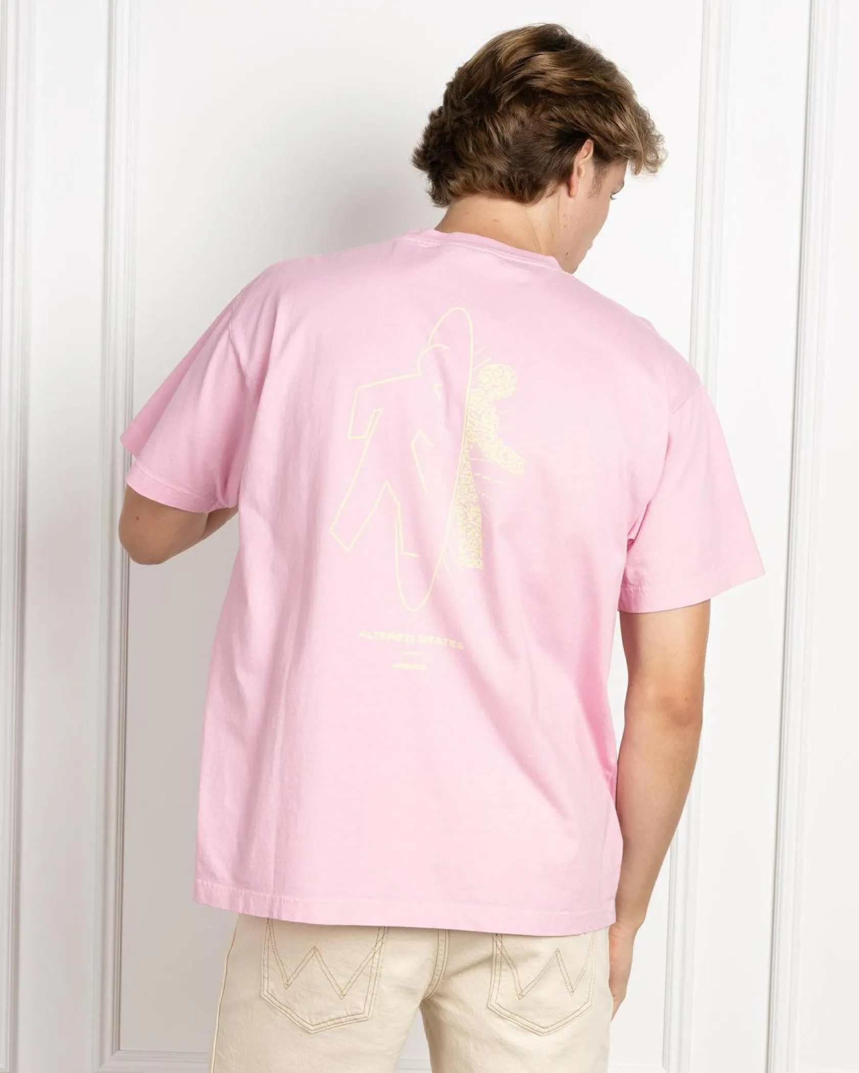 Afends Altered Heavy Weight T-Shirt Vintage Pink Hot