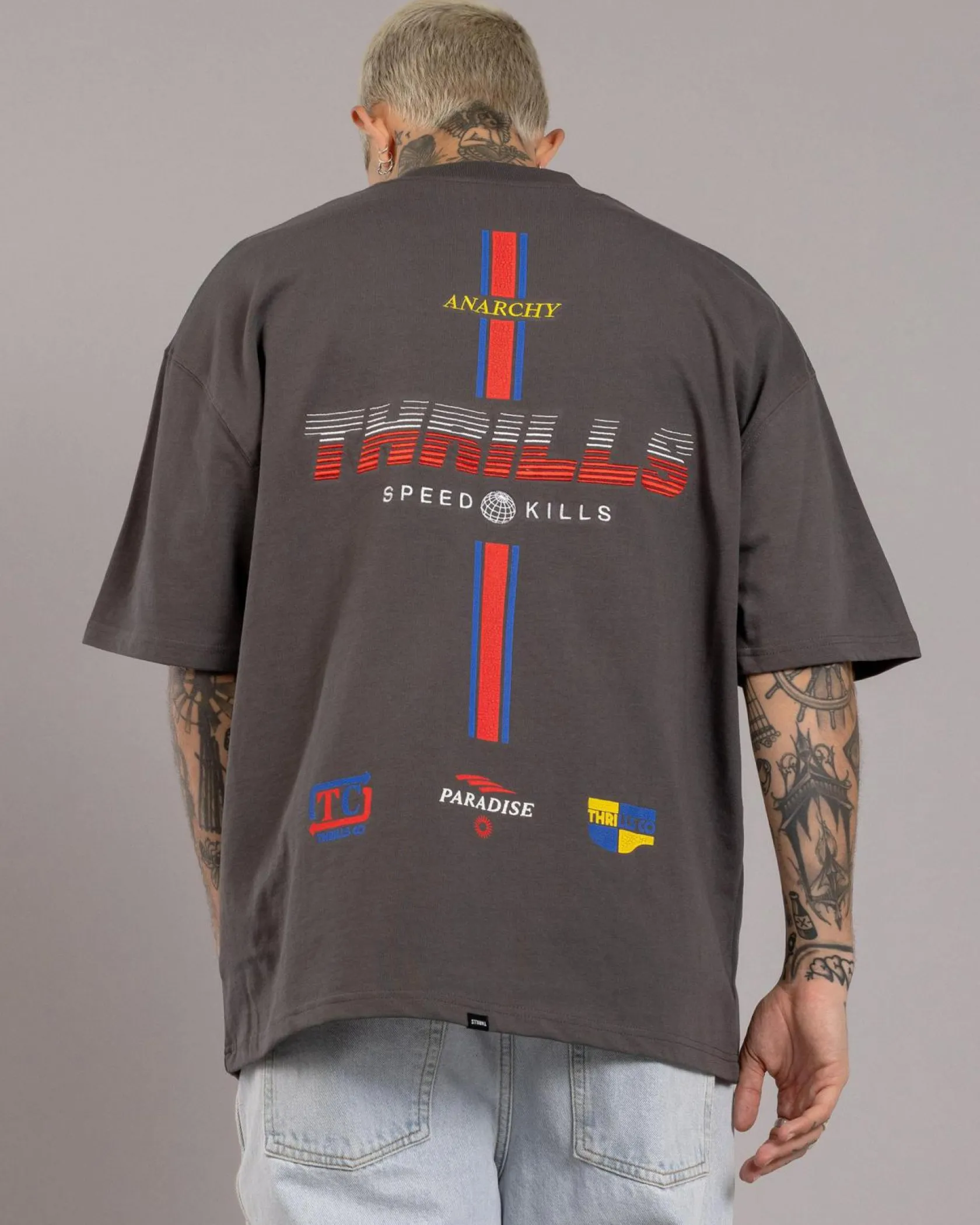Thrills Anarchy In Paradise Box Fit T-Shirt Merch Black Discount