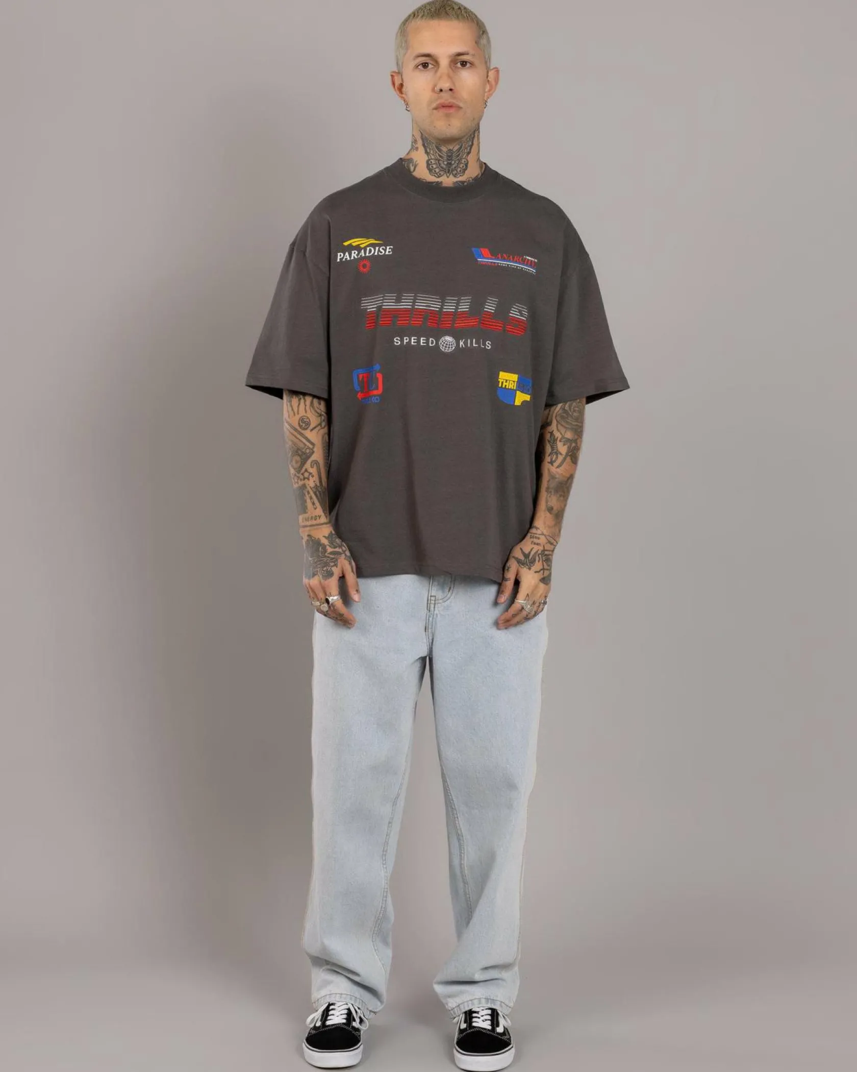 Thrills Anarchy In Paradise Box Fit T-Shirt Merch Black Discount