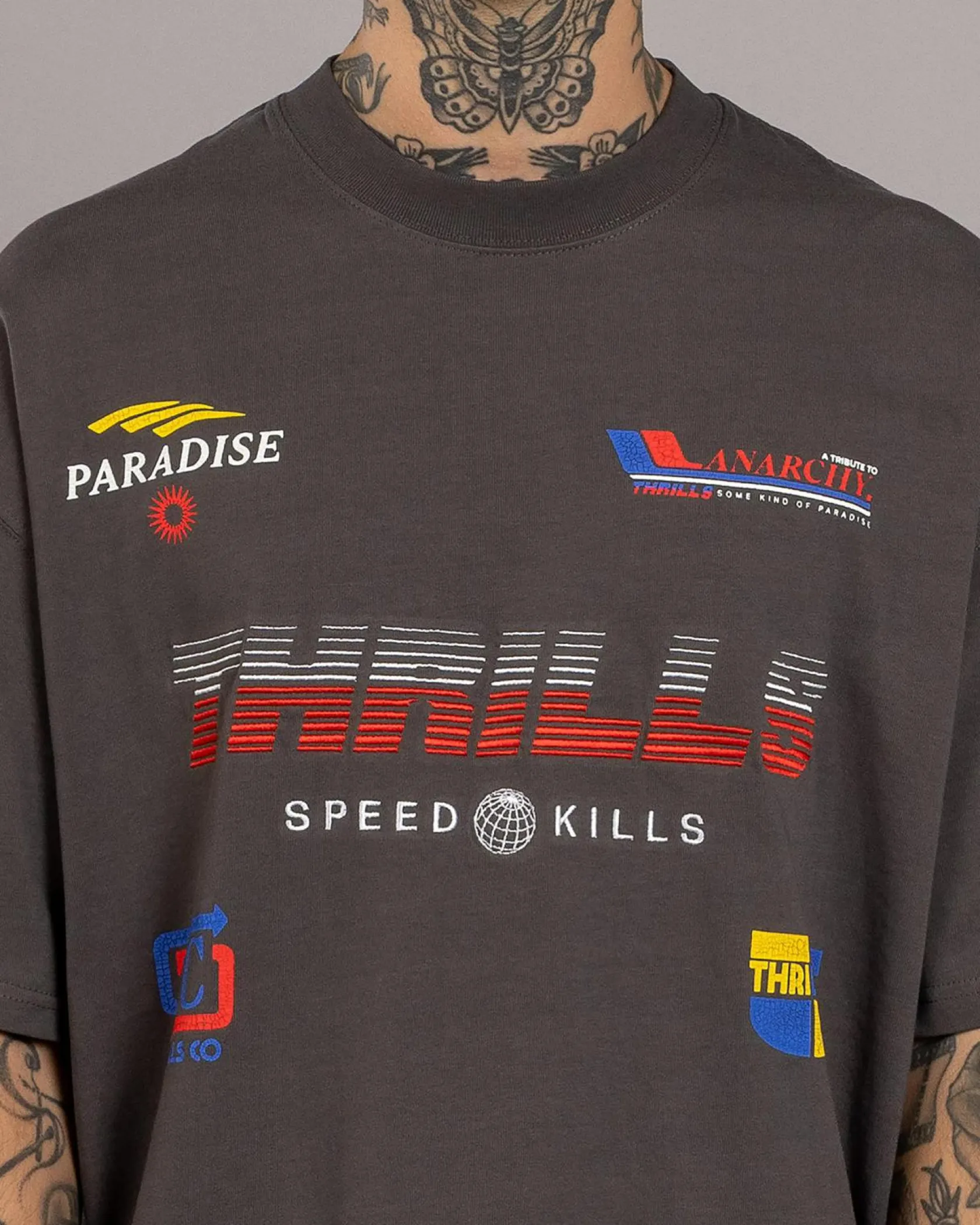 Thrills Anarchy In Paradise Box Fit T-Shirt Merch Black Discount