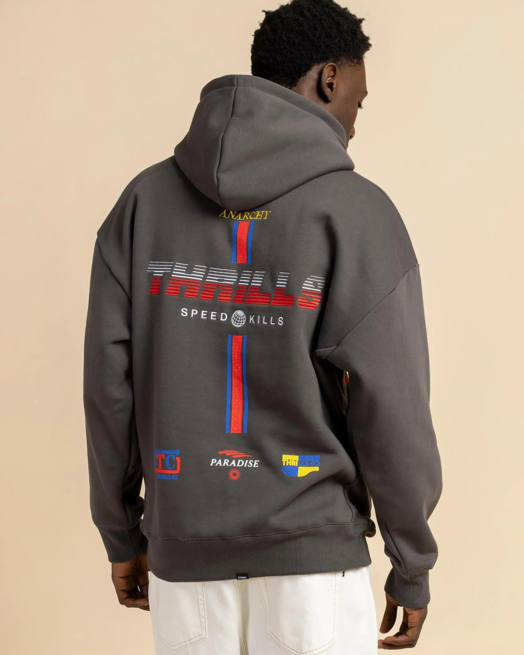 Thrills Anarchy In Paradise Slouch Hoodie Merch Black