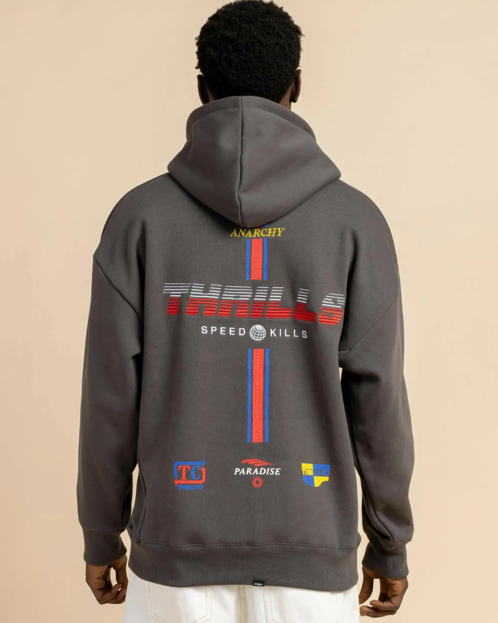 Thrills Anarchy In Paradise Slouch Hoodie Merch Black