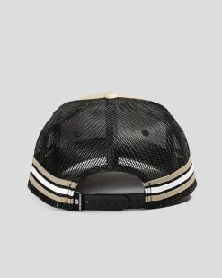 The Mad Hueys Anchor Bones Twill Trucker Cap Tan New