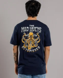 The Mad Hueys Anchor Octopissed T-Shirt Navy Sale
