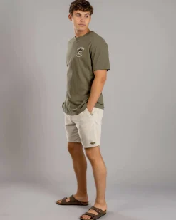 The Mad Hueys Anchor Shark T-Shirt Olive Sale