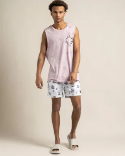 Lucid Animate Elastic Waist Shorts White Outlet