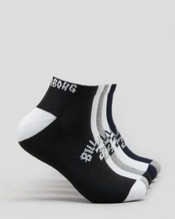 Billabong Ankle Socks 5 Pack Multi Clearance