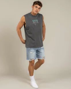 Kiss Chacey Anti Hero Relaxed Muscle Tank Pigment Charcoal Sale