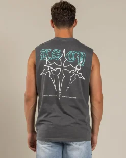 Kiss Chacey Anti Hero Relaxed Muscle Tank Pigment Charcoal Sale