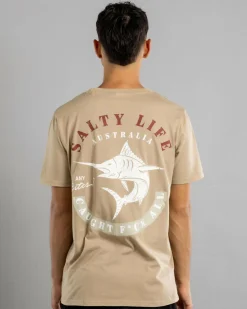 Salty Life Any Bites T-Shirt Sand Acid Online