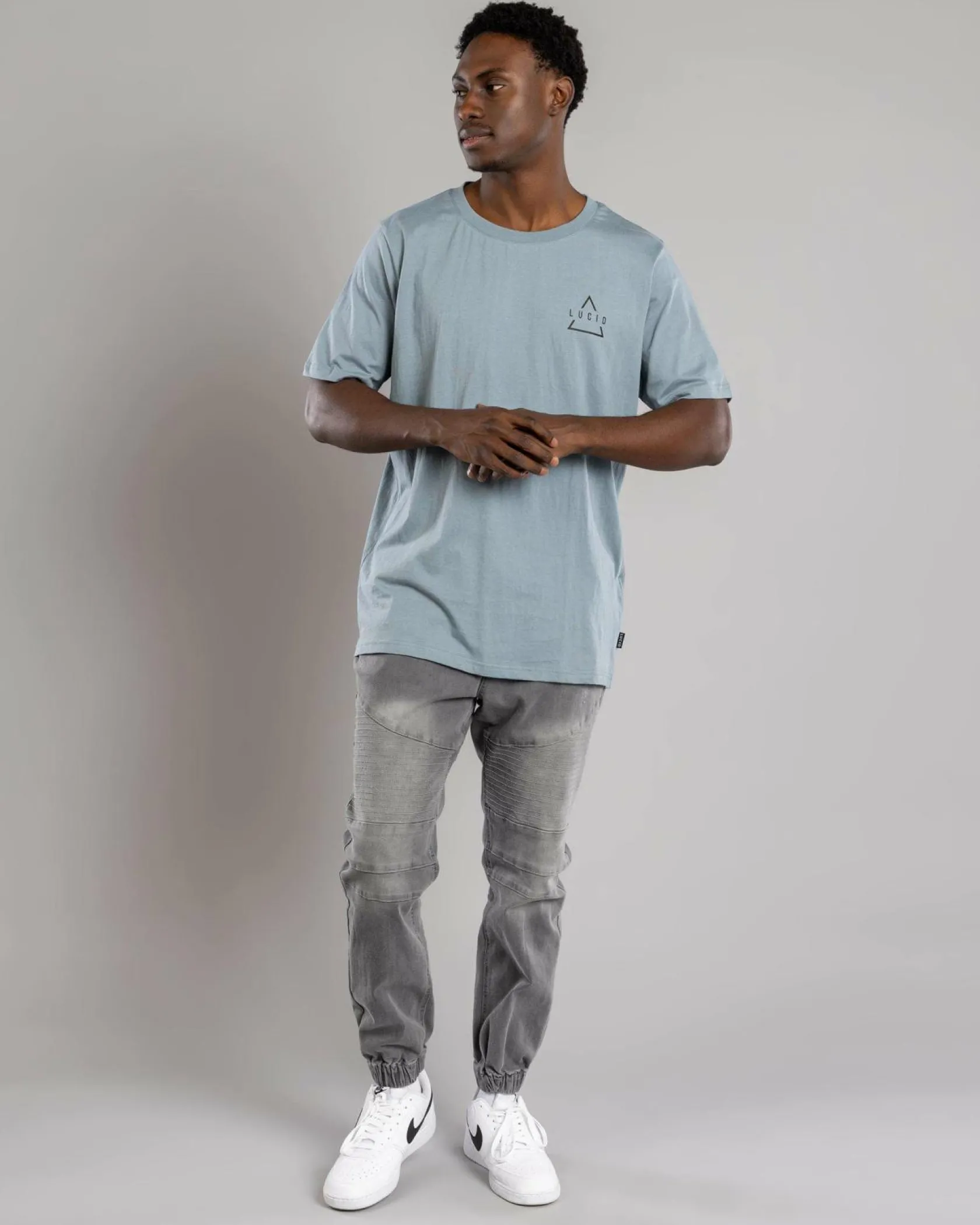 Lucid Aperture T-Shirt Mineral Blue Discount