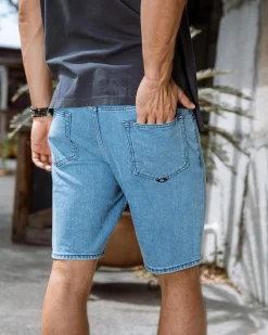 Quiksilver Aqua Cult Aged Denim Shorts Ashley Blue Online