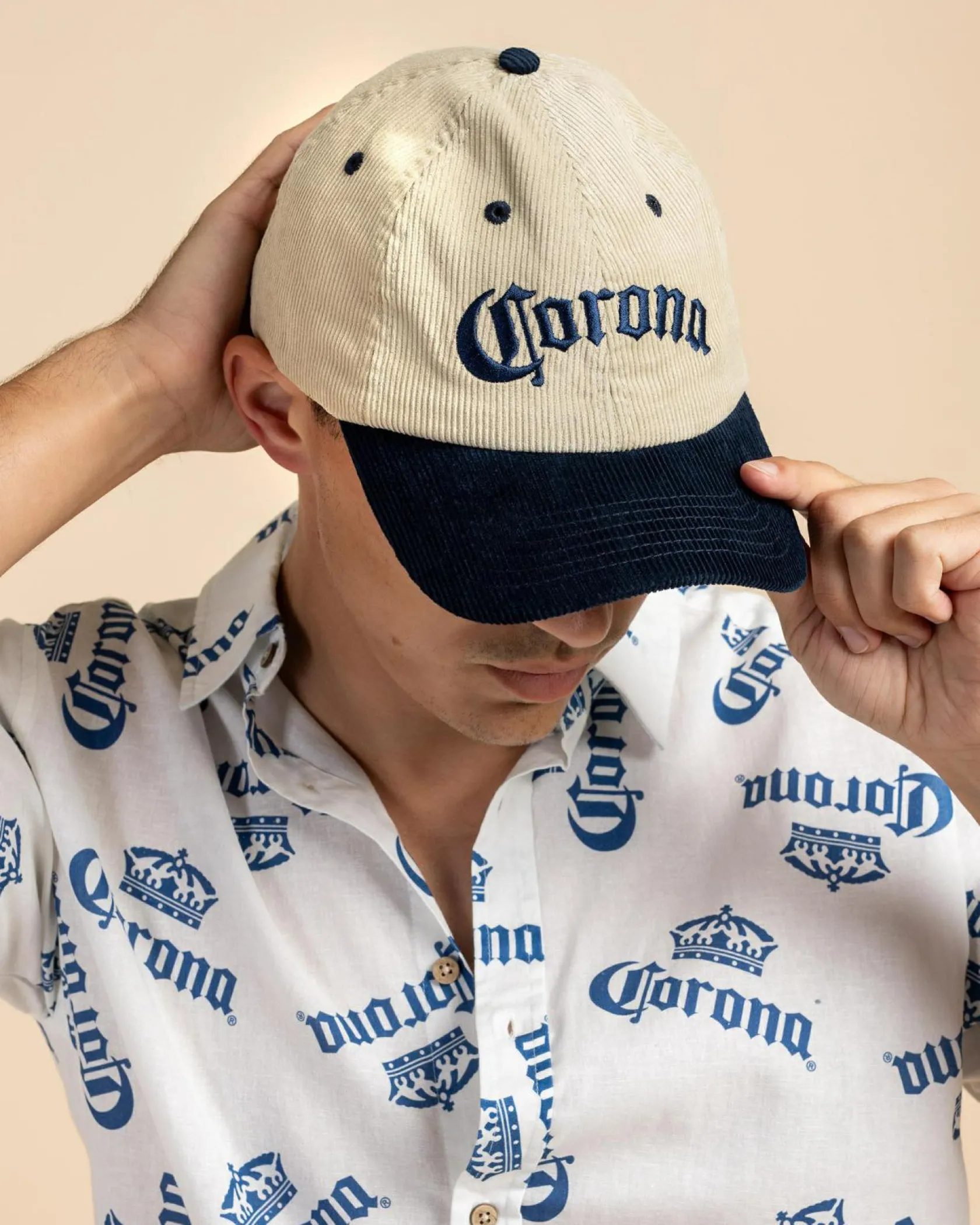 Corona Arch Strapback Cap Beige