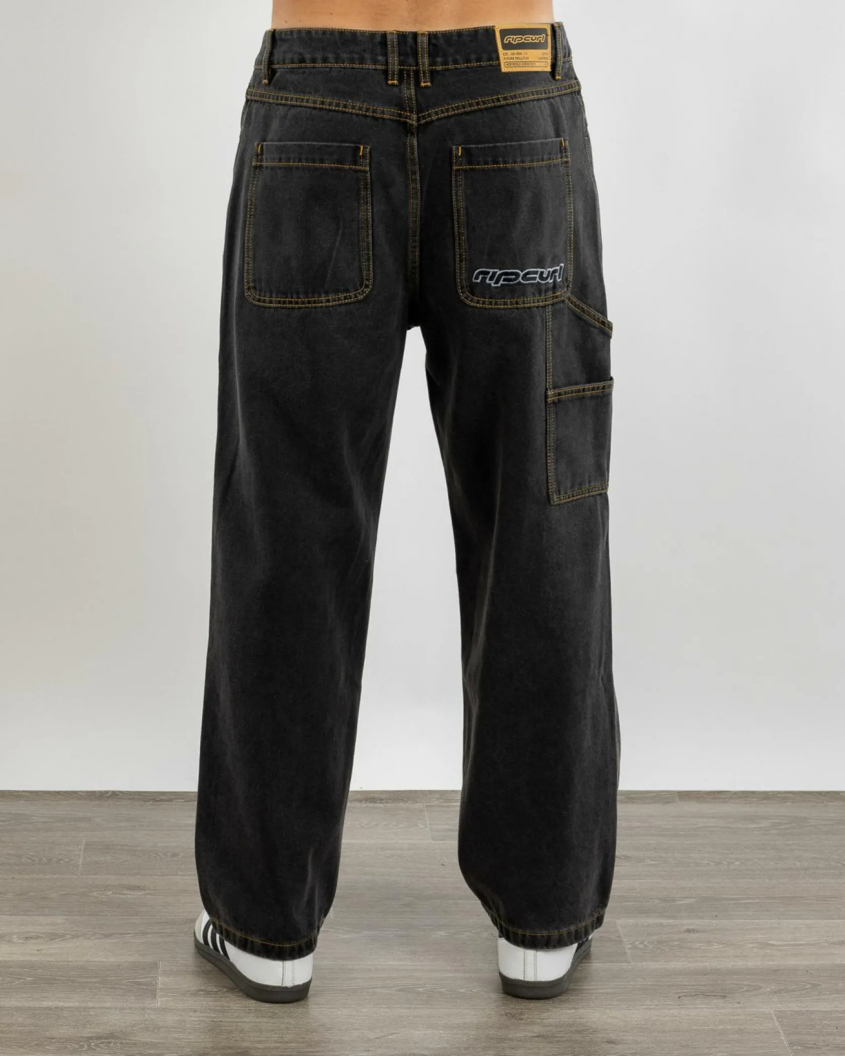 Rip Curl Archive Denim Pants Washed Black Clearance