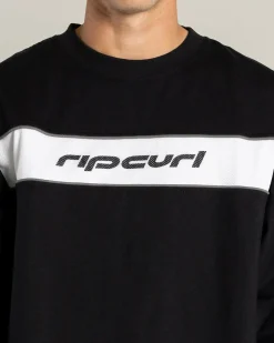 Rip Curl Archive Long Sleeve T-Shirt Black Clearance