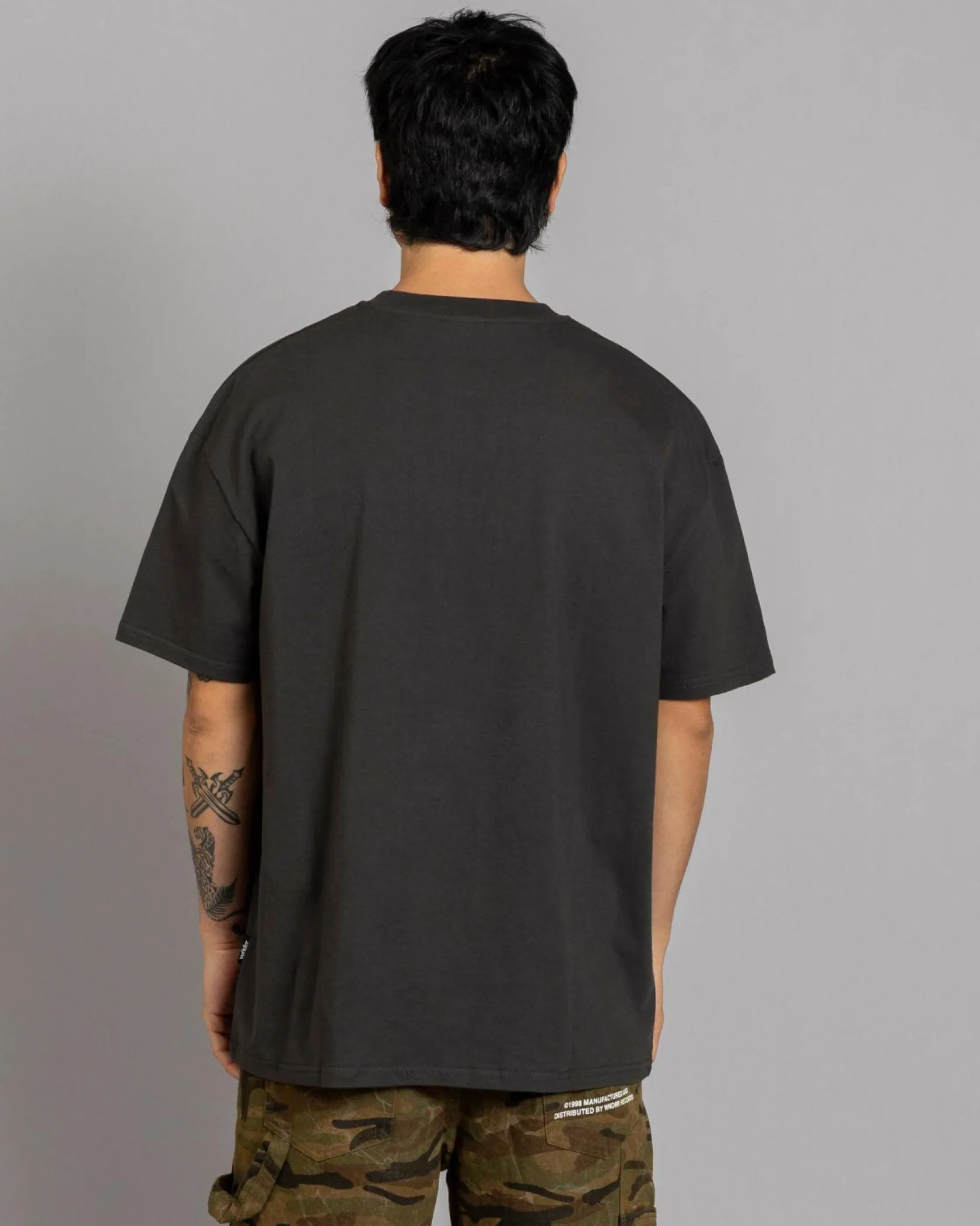 Wndrr Atlantic Box Fit T-Shirt Faded Black New