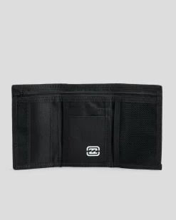 Billabong Atom Trifold Wallet Black New