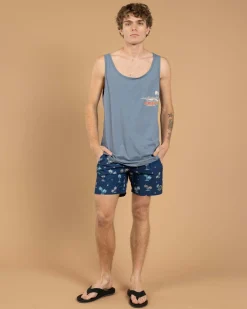 Jacks Azure Elastic Waist Board Shorts Navy Sale