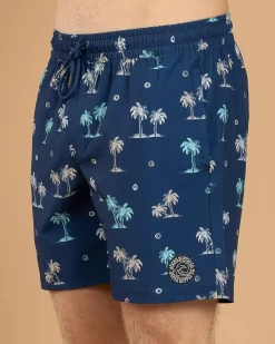 Jacks Azure Elastic Waist Board Shorts Navy Sale